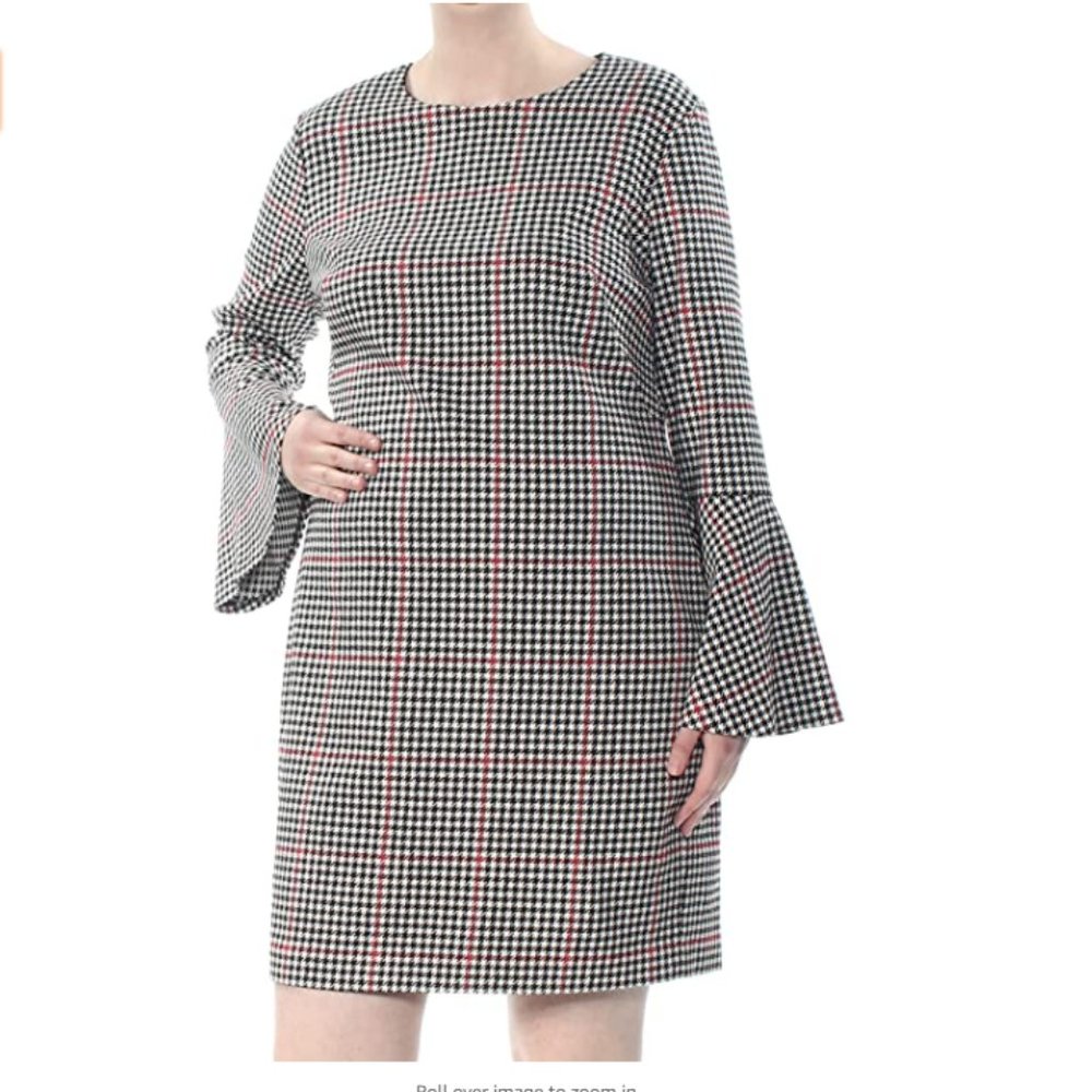NWT Ralph Lauren Houdstooth Bell Sleeve Dress